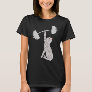 Camiseta Gato levantamiento de la muerte Gimnasio Gimnasio