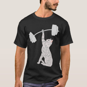 Camiseta Gato levantamiento mortal Funny Fitness Gym Lover