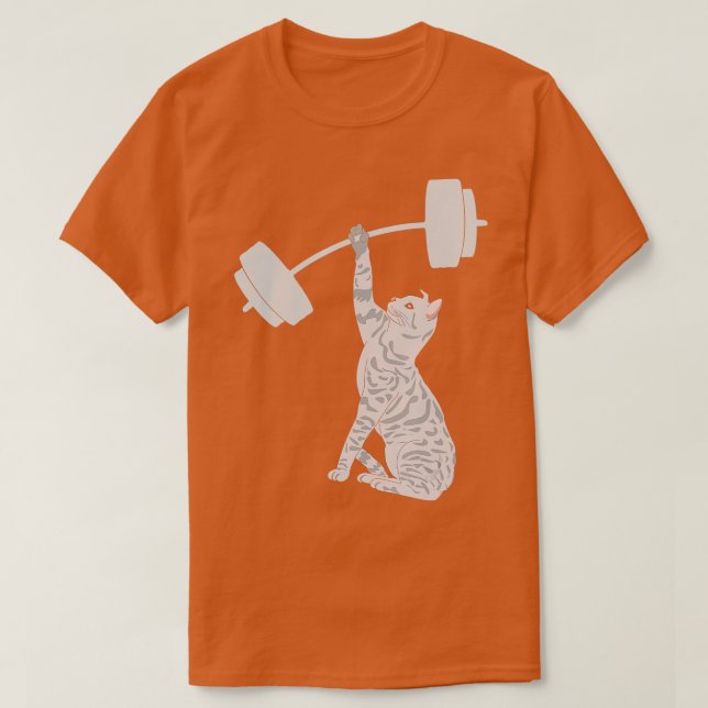 Camiseta Gato levantamiento mortal Funny Fitness Gym Lover  (Diseño del anverso)