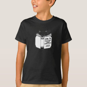 Camiseta Gato leyendo Cómo destruir a tus enemigos con amab