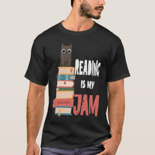 Camiseta Gato Leyendo Es Mi Mermelada Profesor Bibliófilos