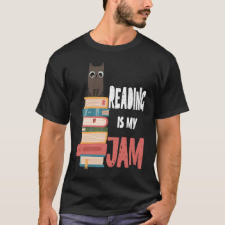 Camiseta Gato Leyendo Es Mi Mermelada Profesor Bibliófilos