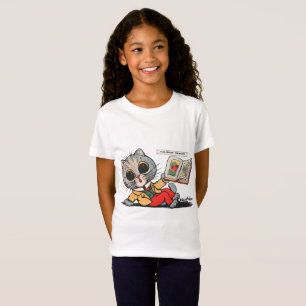 Camiseta Gato leyendo un libro de imágenes, Louis Wain