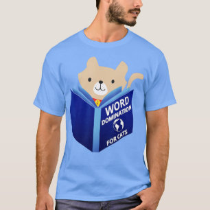 Camiseta Gato Leyendo Un Libro - Dominación Mundial Del Gat