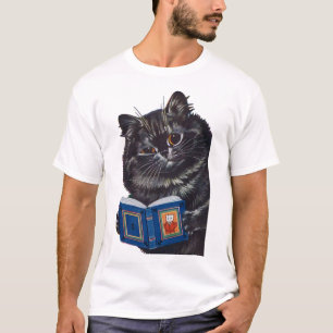Camiseta Gato leyendo un libro, Louis Wain