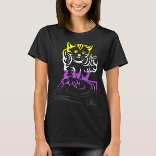 Camiseta Gato Lgbt Dj Música Tercer Género Orgullo Gay No B