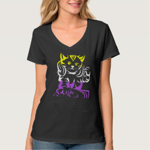 Camiseta Gato Lgbt Dj Música Tercer Género Orgullo Gay No B
