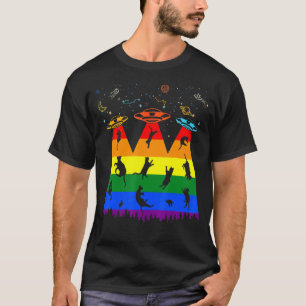 Camiseta Gato Lgbt Viejo Secuestro De Alien Gato Gay Orgull