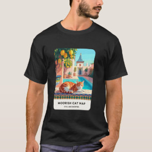 Camiseta Gato Limón Patio Marroquí Piscina Relajante Tranqu