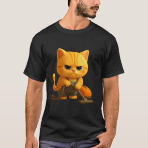 Camiseta Gato Limpio Infeliz Adorable, Animado Leo T