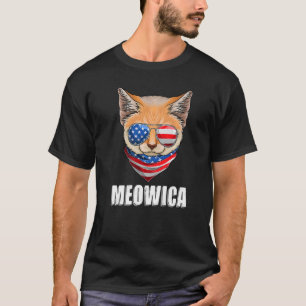 Camiseta Gato Lince 4 de Julio Bandera Americana USA