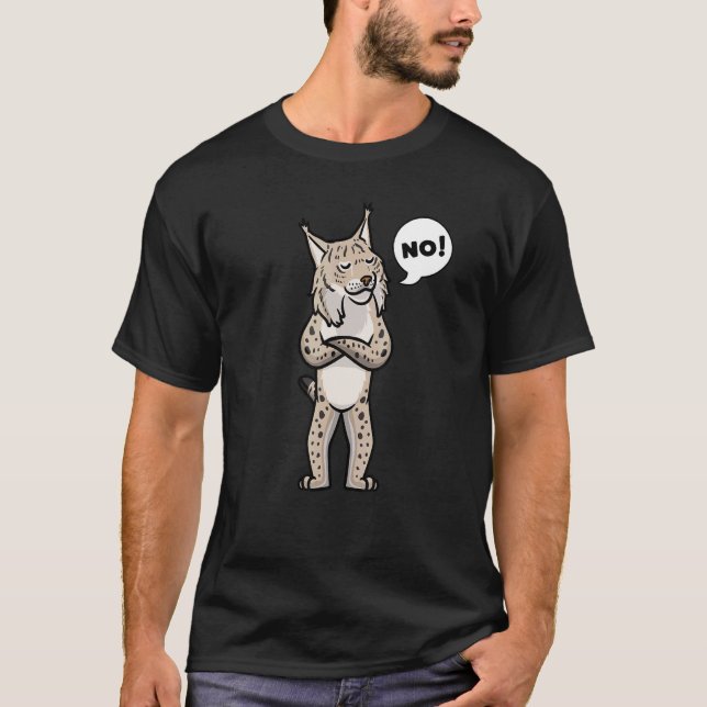 Camiseta Gato Lince Terco No (Anverso)