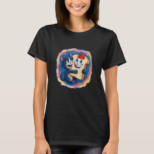 Camiseta Gato Lindo Abrazando Tostada De Mermelada Desayuno