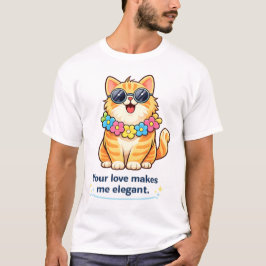Camiseta Gato Lindo Amante Divertido Romántico Gato