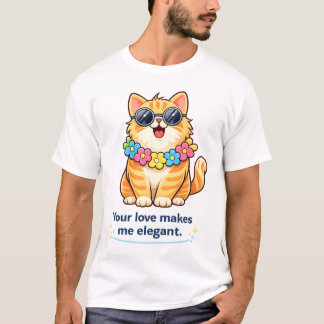 Camiseta Gato Lindo Amante Divertido Romántico Gato