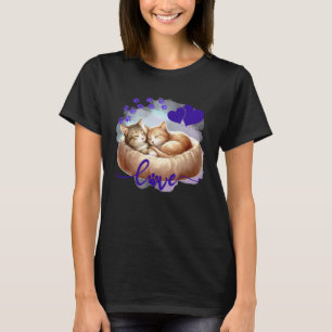 Camiseta Gato Lindo Amor y Amistad - Día de San Valentín Su