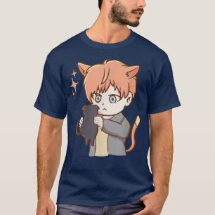 Camiseta Gato lindo - Chica de Anime Otaku, cultura estétic