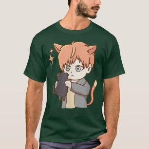 Camiseta Gato lindo - Chica de Anime Otaku, cultura estétic