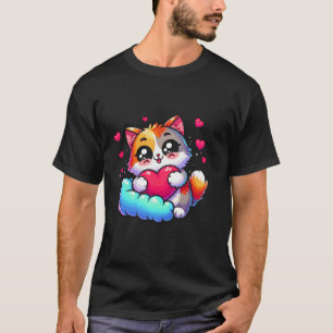 Camiseta Gato lindo con amor animal adorable en el corazón