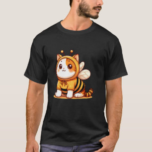 Camiseta Gato Lindo con Disfraz de Abeja