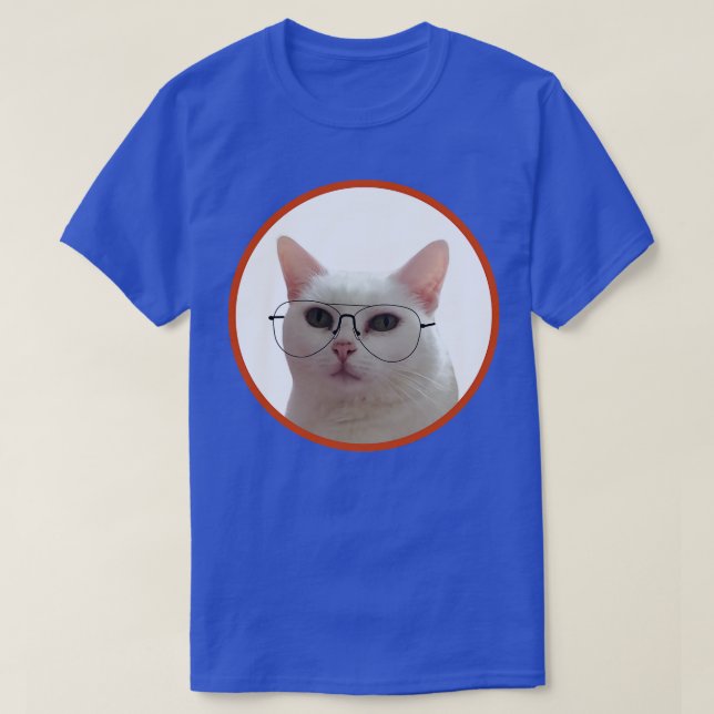 Camiseta Gato lindo con gafas 1 (Diseño del anverso)
