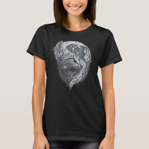 Camiseta Gato lindo con gato lunar para hombres mujeres de