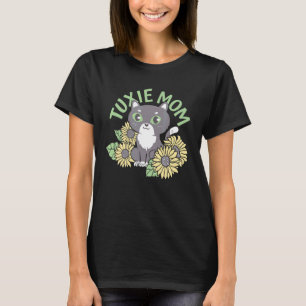Camiseta Gato lindo con girasoles Mascota Flor de girasol N