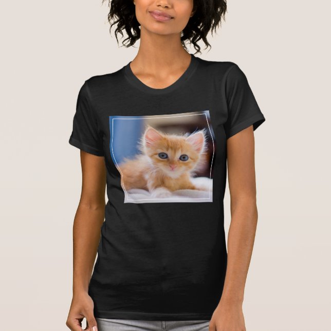 Camiseta Gato lindo con los ojos azules (Anverso)