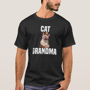 Camiseta Gato lindo con luces de hadas gatita abuela