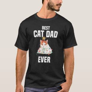 Camiseta Gato lindo con luces de hadas Mejor papá de gatos 