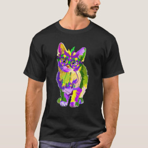 Camiseta Gato lindo con máscara de carnaval Amor al gato Ma