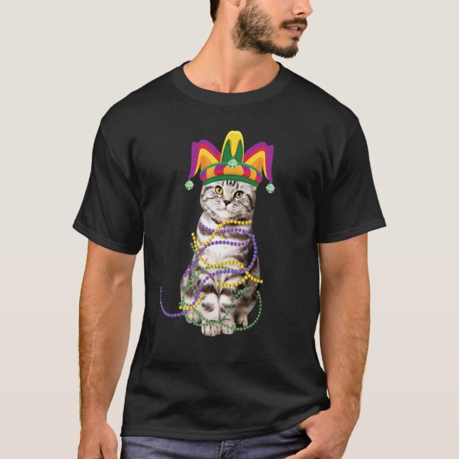 Camiseta Gato lindo con mascara de carnaval Máscara de Mard (Anverso)