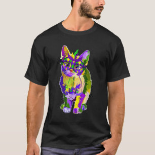 Camiseta Gato lindo con máscara de carnaval Máscara de mard