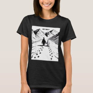 Camiseta Gato lindo con pingüino pero por qué montañas para