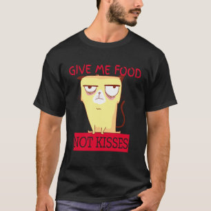 Camiseta Gato lindo dame comida no besos