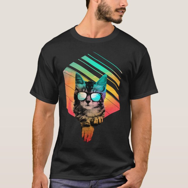 Camiseta Gato lindo de verano (Anverso)