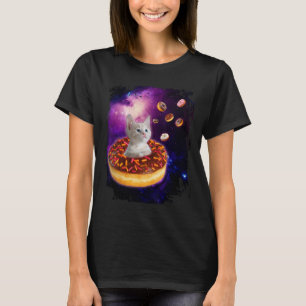 Camiseta Gato lindo dentro de Donut en el espacio Chica de 