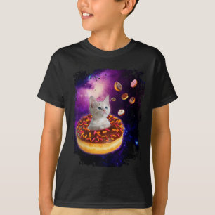 Camiseta Gato lindo dentro de Donut en el espacio Chica de