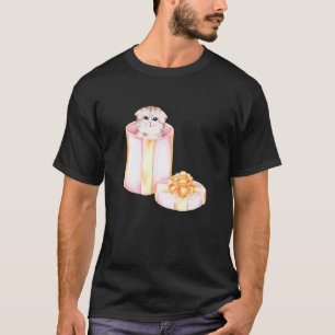 Camiseta Gato lindo dentro de la caja adopción gatita 1
