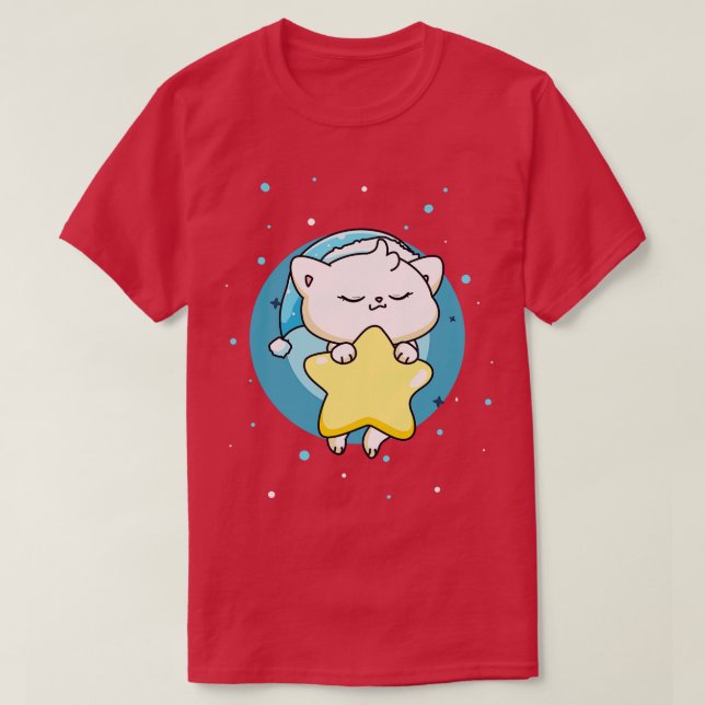 Camiseta Gato lindo durmiendo Pajama Dormir Niños Kitty (Diseño del anverso)
