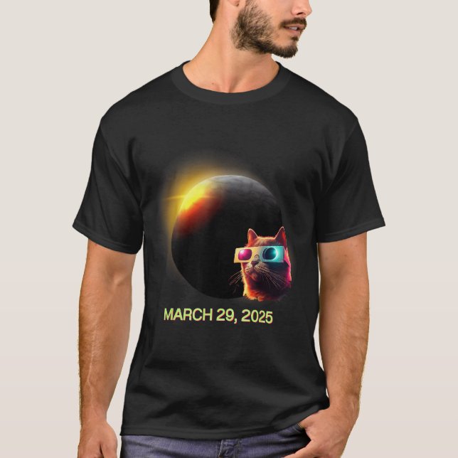 Camiseta Gato lindo eclipse solar eclipse solar (Anverso)