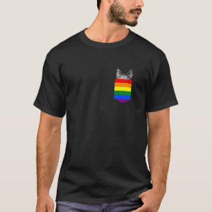 Camiseta gato lindo en bolsillo LGBT Premium