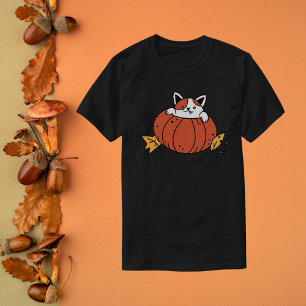 Camiseta Gato lindo en calabaza