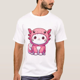 Camiseta Gato lindo en el disfraz Axolotl
