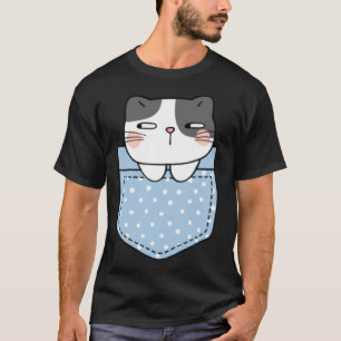 Camiseta Gato Lindo en un Bolsillo  Gato  Regalo Niños Niña