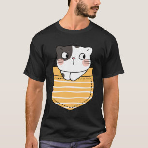 Camiseta Gato lindo en un gato de bolsillo Chicas de niños 