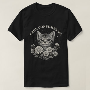 Camiseta Gato Lindo Estética de Ira – Gatito Divertido con 
