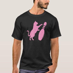 Camiseta Gato lindo estilo angustiado derribando bolo de bo