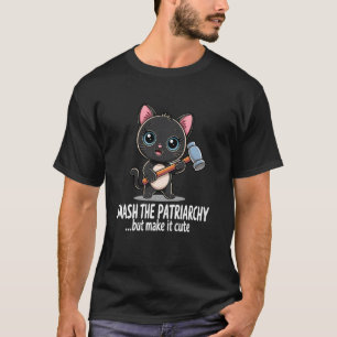 Camiseta Gato Lindo Feminista Destruye Patriarcado Pero Haz