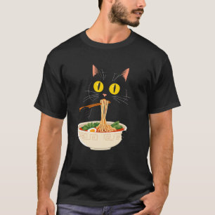 Camiseta Gato Lindo & Fideos Ramen Bromas de Gatos Gato Kaw